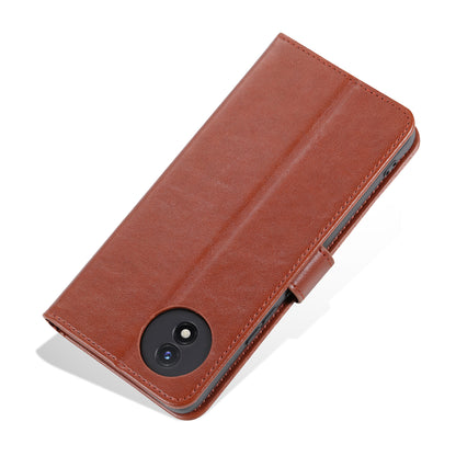 AZNS For vivo Y02 4G / Y02A 4G / Y11 (2023) PU Leather Protective Shell Stand Phone Wallet Case