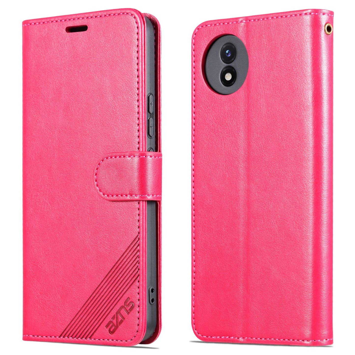 AZNS For vivo Y02 4G / Y02A 4G / Y11 (2023) PU Leather Protective Shell Stand Phone Wallet Case