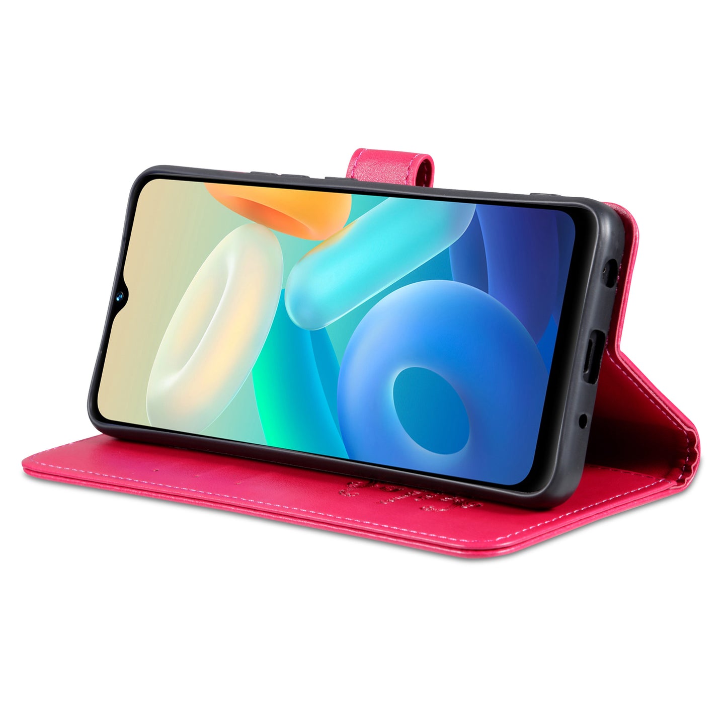 AZNS For vivo Y02 4G / Y02A 4G / Y11 (2023) PU Leather Protective Shell Stand Phone Wallet Case