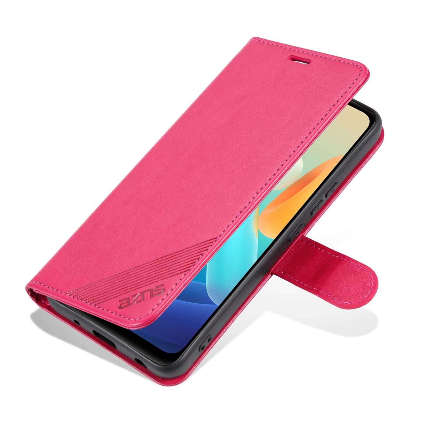 AZNS For vivo Y02 4G / Y02A 4G / Y11 (2023) PU Leather Protective Shell Stand Phone Wallet Case