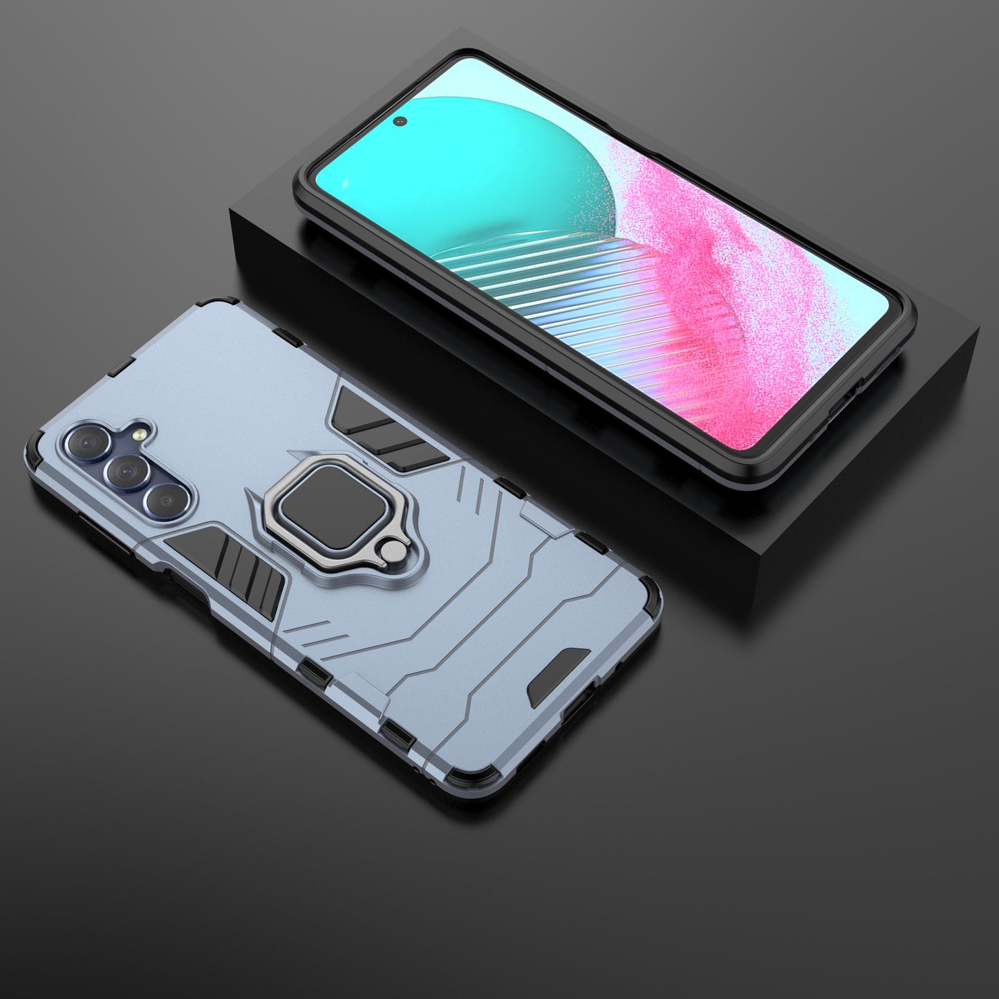 For Samsung Galaxy M54 5G / F54 5G Protective Case with Kickstand Soft TPU Hard PC Rugged Phone Cover