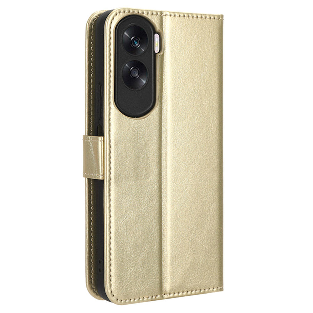 For Honor 90 Lite 5G / X50i 5G Crazy Horse Texture PU Leather Phone Wallet Case Stand Shockproof Cover