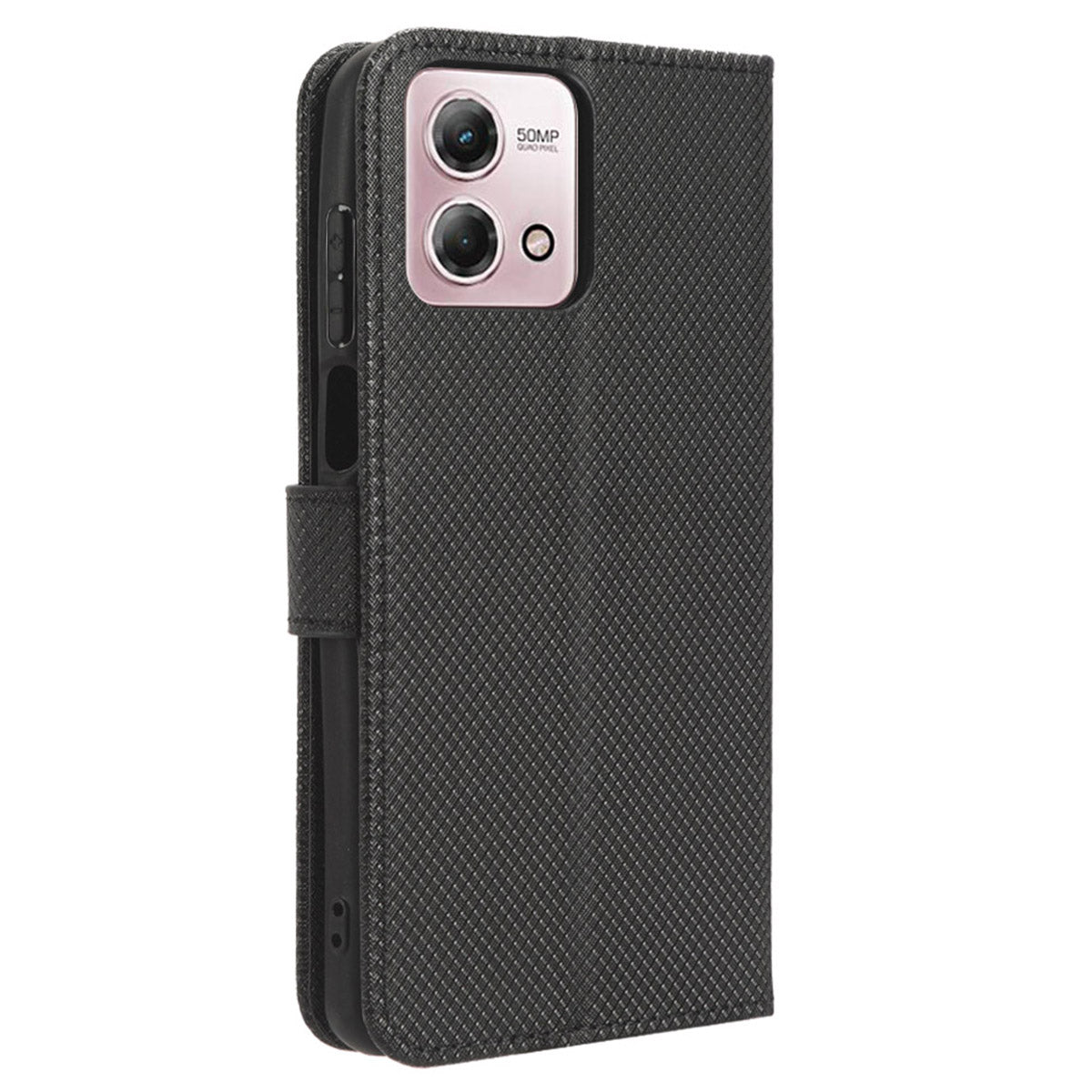 For Motorola Moto G Stylus (2023) PU Leather Flip Case Diamond Texture Wallet Stand Phone Cover