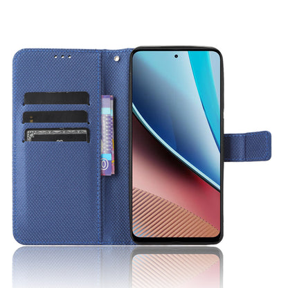 For Motorola Moto G Stylus (2023) PU Leather Flip Case Diamond Texture Wallet Stand Phone Cover