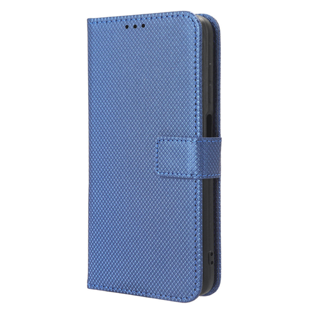 For Motorola Moto G Stylus (2023) PU Leather Flip Case Diamond Texture Wallet Stand Phone Cover