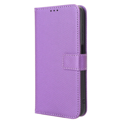 For Motorola Moto G Stylus (2023) PU Leather Flip Case Diamond Texture Wallet Stand Phone Cover