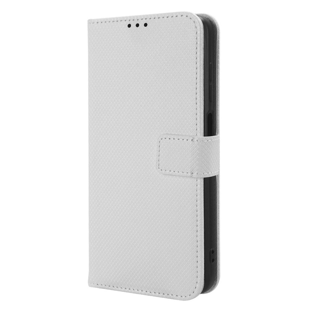 For Motorola Moto G Stylus (2023) PU Leather Flip Case Diamond Texture Wallet Stand Phone Cover