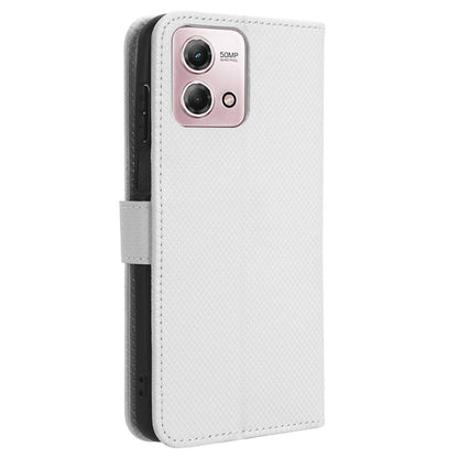 For Motorola Moto G Stylus (2023) PU Leather Flip Case Diamond Texture Wallet Stand Phone Cover