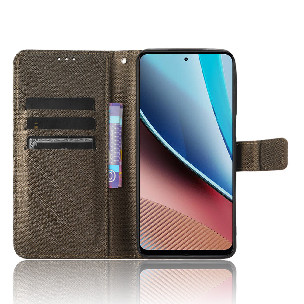For Motorola Moto G Stylus (2023) PU Leather Flip Case Diamond Texture Wallet Stand Phone Cover