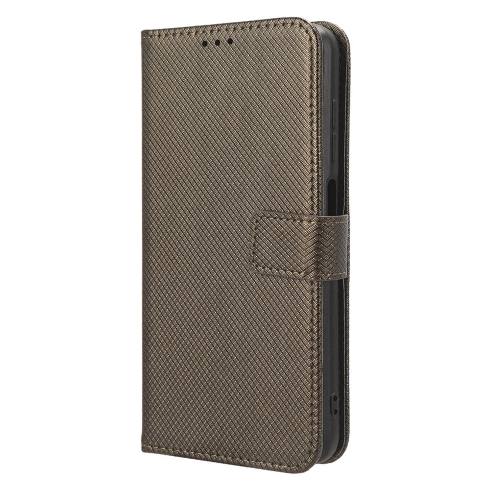 For Motorola Moto G Stylus (2023) PU Leather Flip Case Diamond Texture Wallet Stand Phone Cover