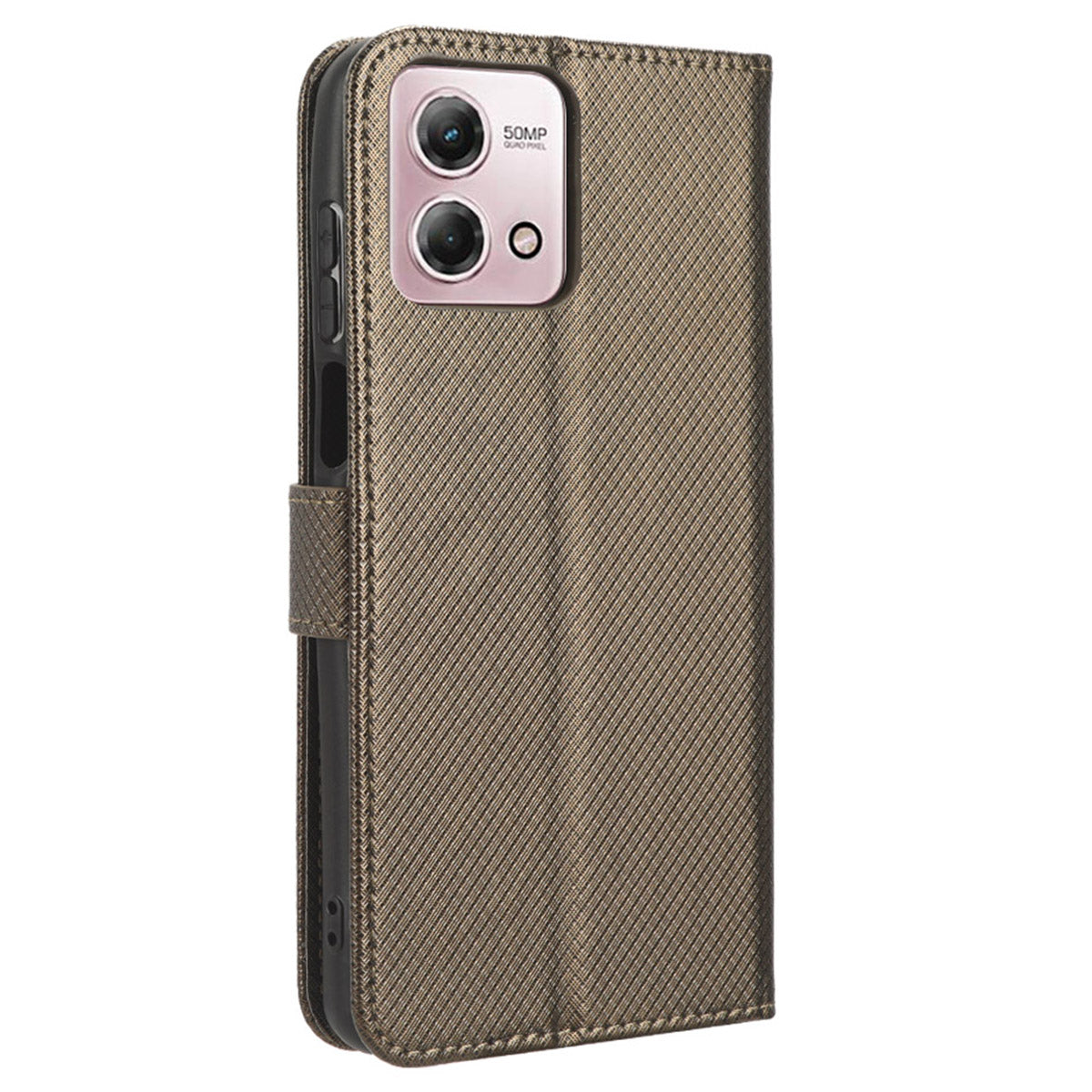 For Motorola Moto G Stylus (2023) PU Leather Flip Case Diamond Texture Wallet Stand Phone Cover