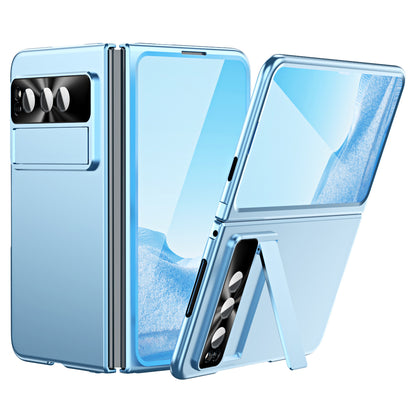For Google Pixel Fold Electroplating Kickstand Phone Case PC Phone Cover