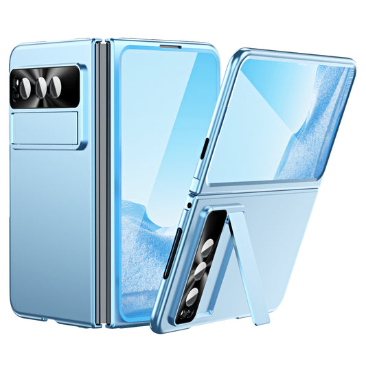 For Google Pixel Fold Electroplating Kickstand Phone Case PC Phone Cover