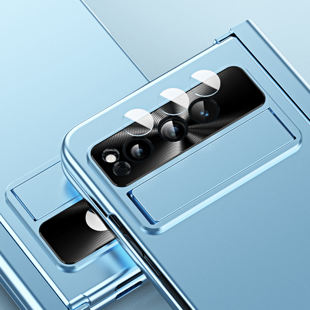 For Google Pixel Fold Electroplating Kickstand Phone Case PC Phone Cover