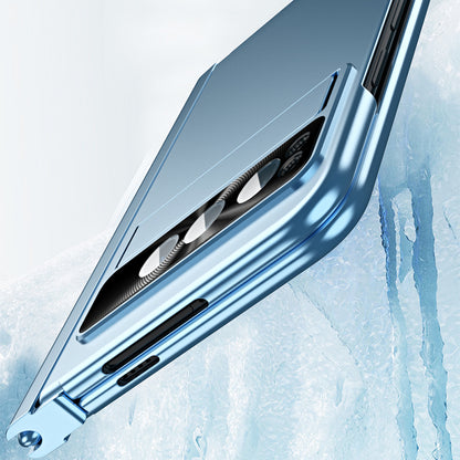 For Google Pixel Fold Electroplating Kickstand Phone Case PC Phone Cover