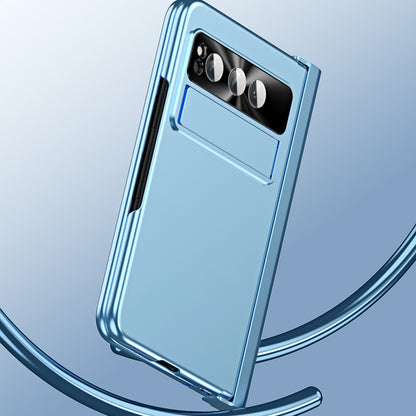 For Google Pixel Fold Electroplating Kickstand Phone Case PC Phone Cover