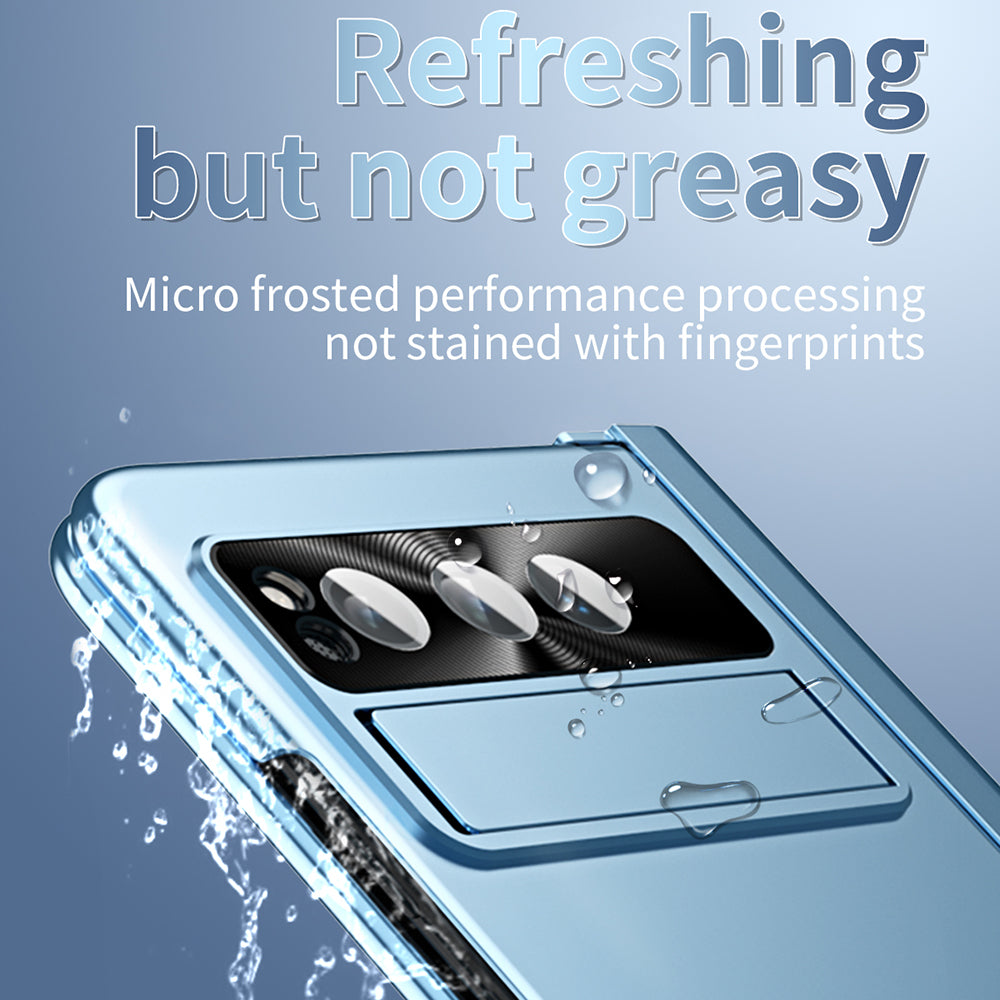 For Google Pixel Fold Electroplating Kickstand Phone Case PC Phone Cover