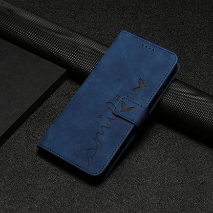 For Infinix Hot 30i Phone Cover Heart Imprint Leather Wallet Stand Phone Case with Shoulder Strap