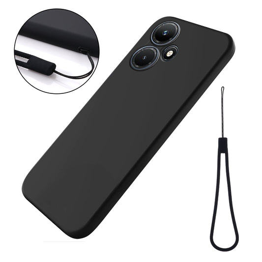 For Infinix Hot 30 Soft Lining Liquid Silicone Back Cover Drop-proof Mobile Phone Case