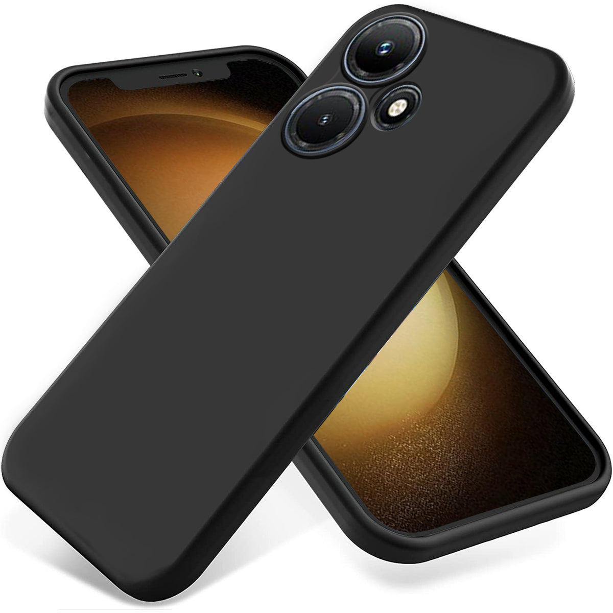 For Infinix Hot 30 Soft Lining Liquid Silicone Back Cover Drop-proof Mobile Phone Case