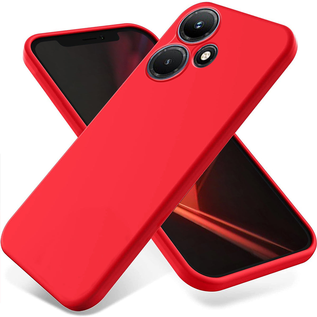 For Infinix Hot 30 Soft Lining Liquid Silicone Back Cover Drop-proof Mobile Phone Case