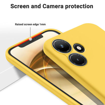 For Infinix Hot 30 Soft Lining Liquid Silicone Back Cover Drop-proof Mobile Phone Case