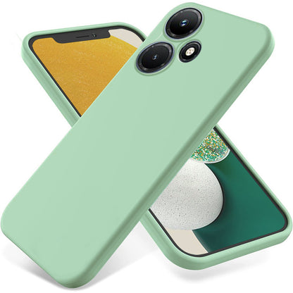 For Infinix Hot 30 Soft Lining Liquid Silicone Back Cover Drop-proof Mobile Phone Case