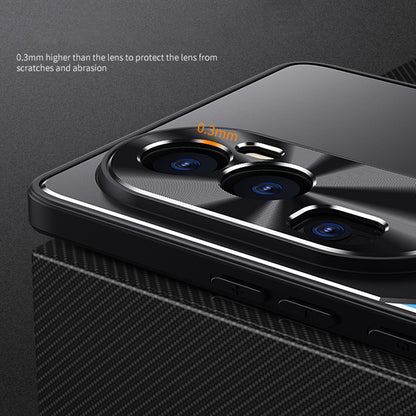 For Oppo Reno10 Pro+ 5G TPU + Aluminium Alloy Phone Case Kickstand Shockproof Phone Cover