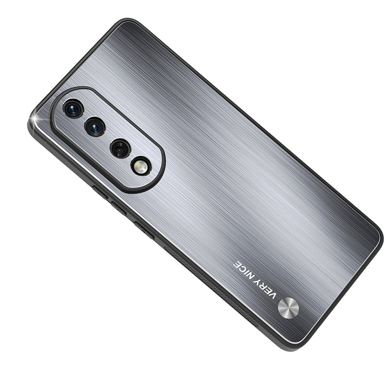 For Honor 90 Aluminium Alloy Back TPU Frame Phone Case Shockproof Brushed Cover