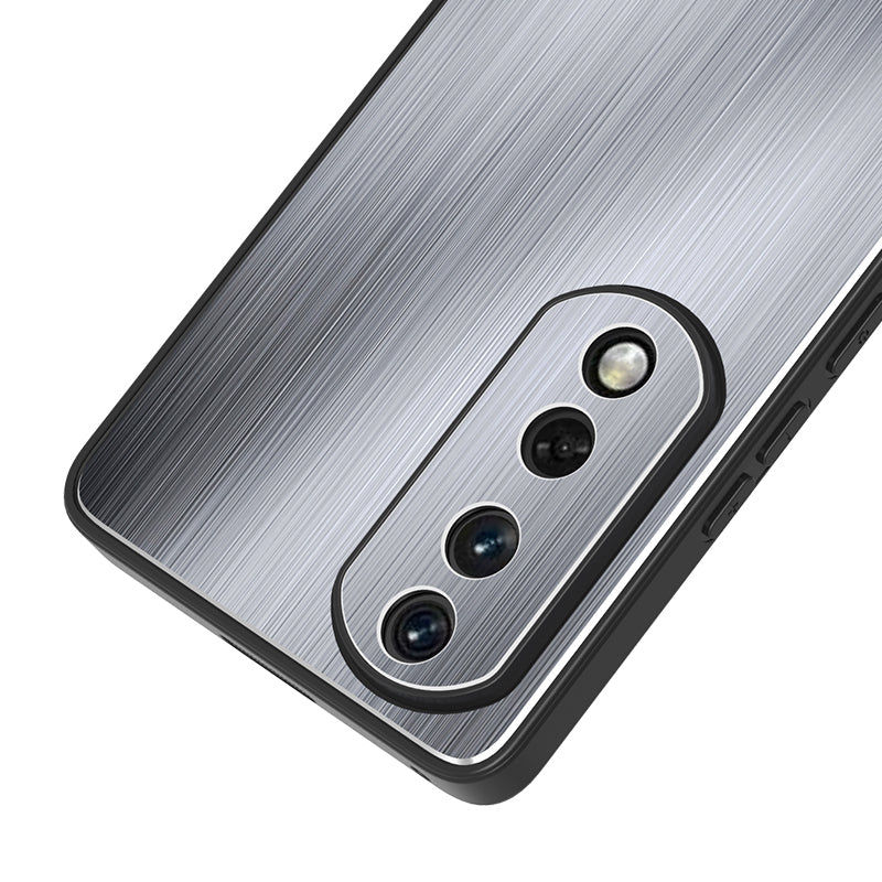 For Honor 90 Aluminium Alloy Back TPU Frame Phone Case Shockproof Brushed Cover