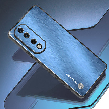 For Honor 90 Aluminium Alloy Back TPU Frame Phone Case Shockproof Brushed Cover