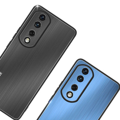 For Honor 90 Aluminium Alloy Back TPU Frame Phone Case Shockproof Brushed Cover