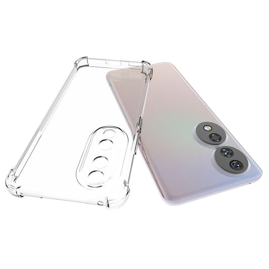 For Honor 90 Transparent Phone Case Anti-Slip Soft TPU Drop-proof Phone Back Cover