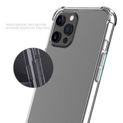 10Pcs For iPhone 14 Pro Max 1.5mm Clear Phone Case Shockproof Corner Acrylic + TPU Cover