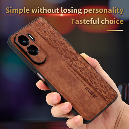 AZNS For Honor X50i 5G / 90 Lite 5G PU Leather+TPU Phone Case Non-Slip Imprinted Cover