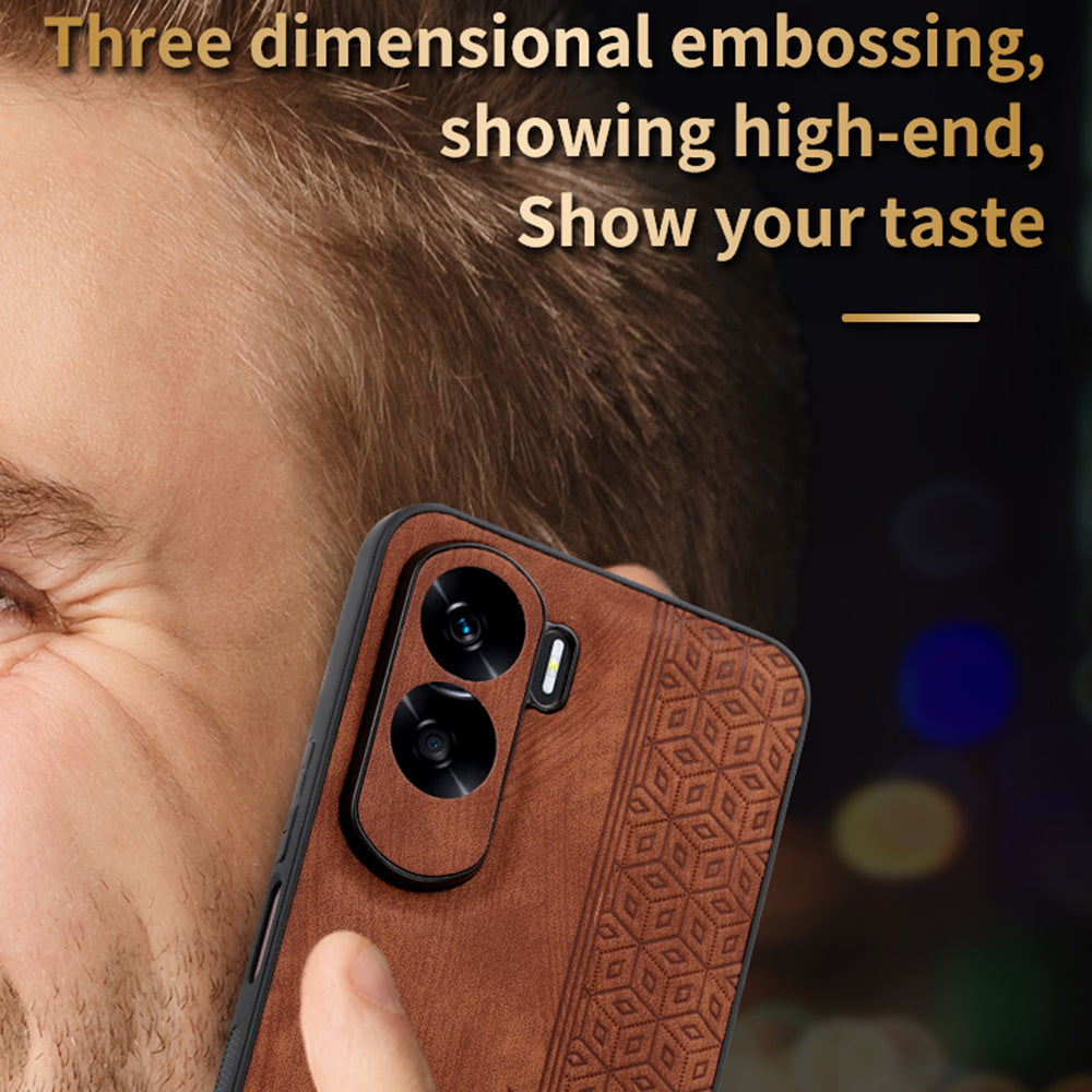 AZNS For Honor X50i 5G / 90 Lite 5G PU Leather+TPU Phone Case Non-Slip Imprinted Cover