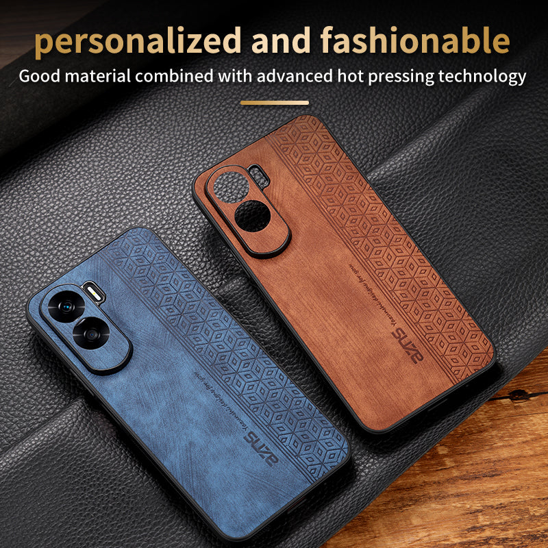AZNS For Honor X50i 5G / 90 Lite 5G PU Leather+TPU Phone Case Non-Slip Imprinted Cover