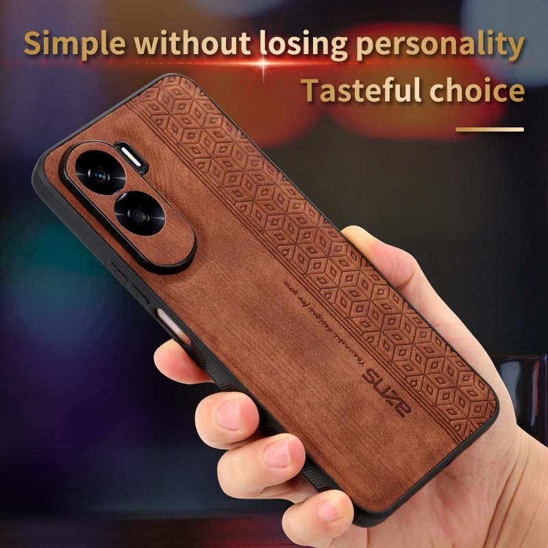 AZNS For Honor X50i 5G / 90 Lite 5G PU Leather+TPU Phone Case Non-Slip Imprinted Cover