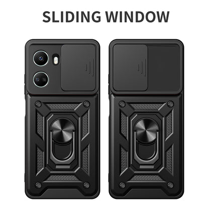 For Huawei nova 10 SE 4G Camera Lens Slide Design Phone Case PC+TPU Kickstand Cover