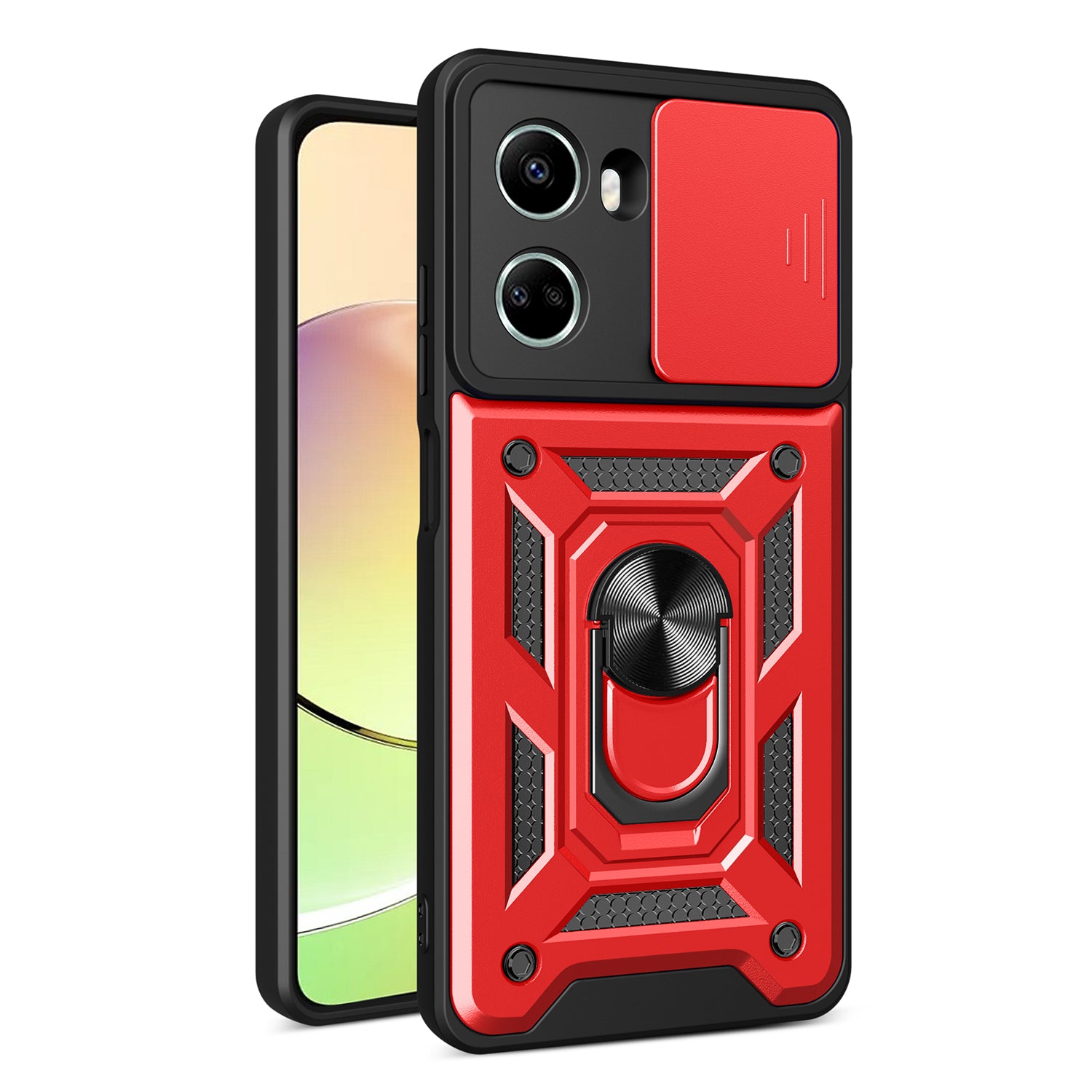 For Huawei nova 10 SE 4G Camera Lens Slide Design Phone Case PC+TPU Kickstand Cover
