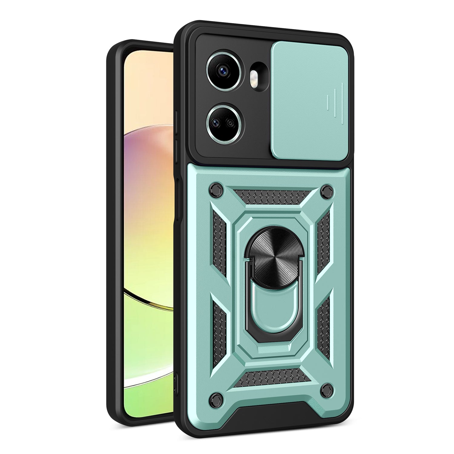 For Huawei nova 10 SE 4G Camera Lens Slide Design Phone Case PC+TPU Kickstand Cover