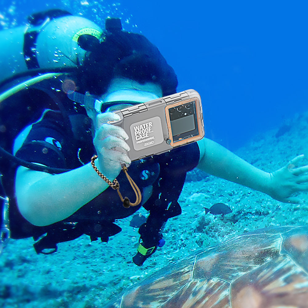 SHELLBOX 15M Underwater IPX8 Waterproof Diving Case for iPhone 14 Series / 13 Series / 12 Series Full Body Phone Shell II with Anti-lost Rope