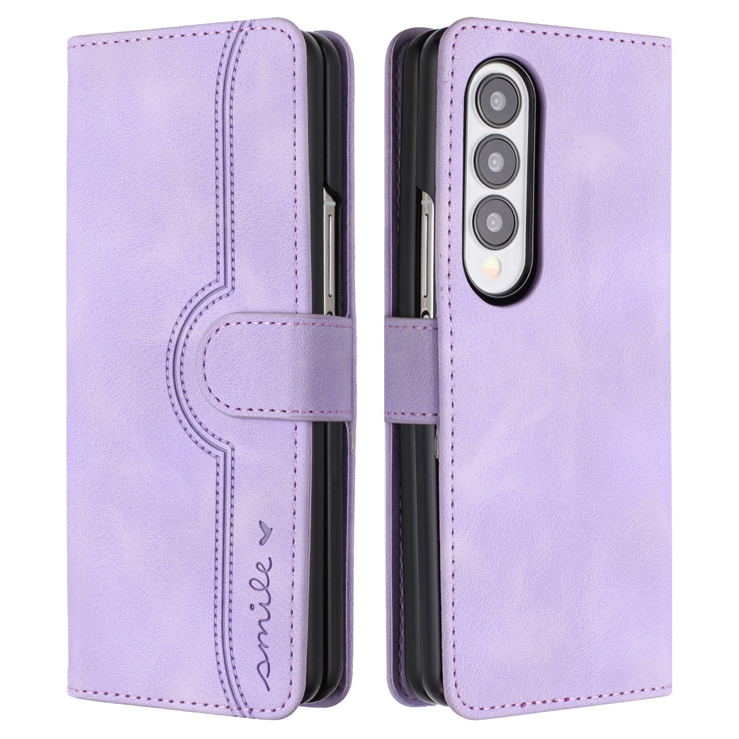 YX003 For Samsung Galaxy Z Fold4 5G PU Leather Wallet Folding Phone Case Imprinted Shockproof Cover