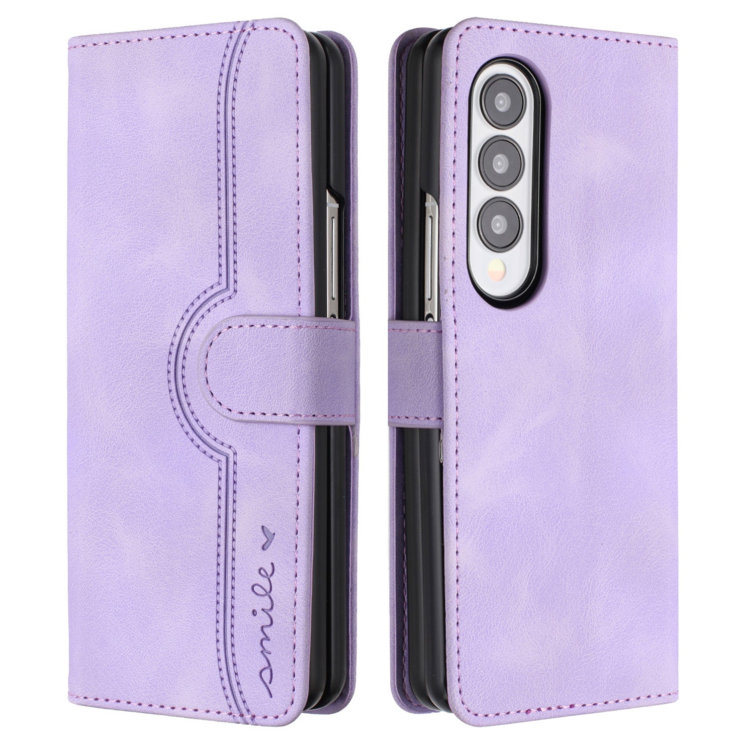 YX003 For Samsung Galaxy Z Fold4 5G PU Leather Wallet Folding Phone Case Imprinted Shockproof Cover