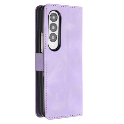 YX003 For Samsung Galaxy Z Fold4 5G PU Leather Wallet Folding Phone Case Imprinted Shockproof Cover