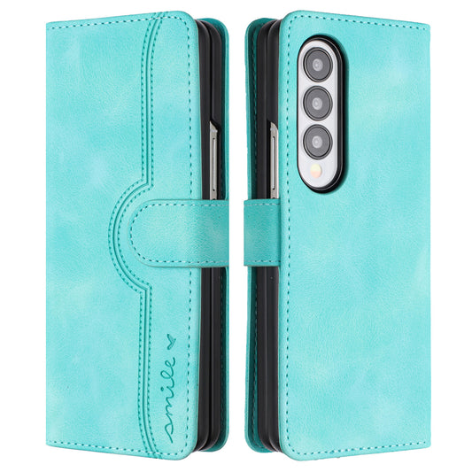 YX003 For Samsung Galaxy Z Fold4 5G PU Leather Wallet Folding Phone Case Imprinted Shockproof Cover