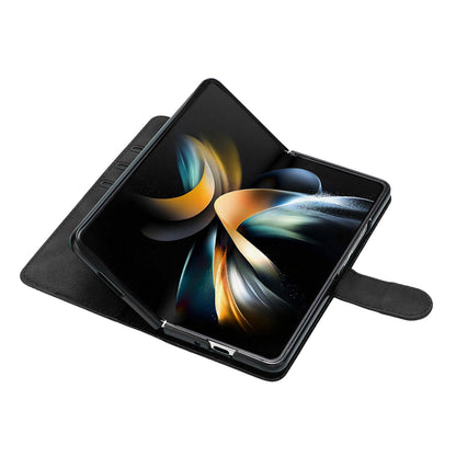 YX003 For Samsung Galaxy Z Fold4 5G PU Leather Wallet Folding Phone Case Imprinted Shockproof Cover