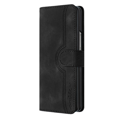 YX003 For Samsung Galaxy Z Fold4 5G PU Leather Wallet Folding Phone Case Imprinted Shockproof Cover