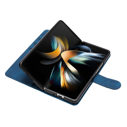 YX003 For Samsung Galaxy Z Fold4 5G PU Leather Wallet Folding Phone Case Imprinted Shockproof Cover