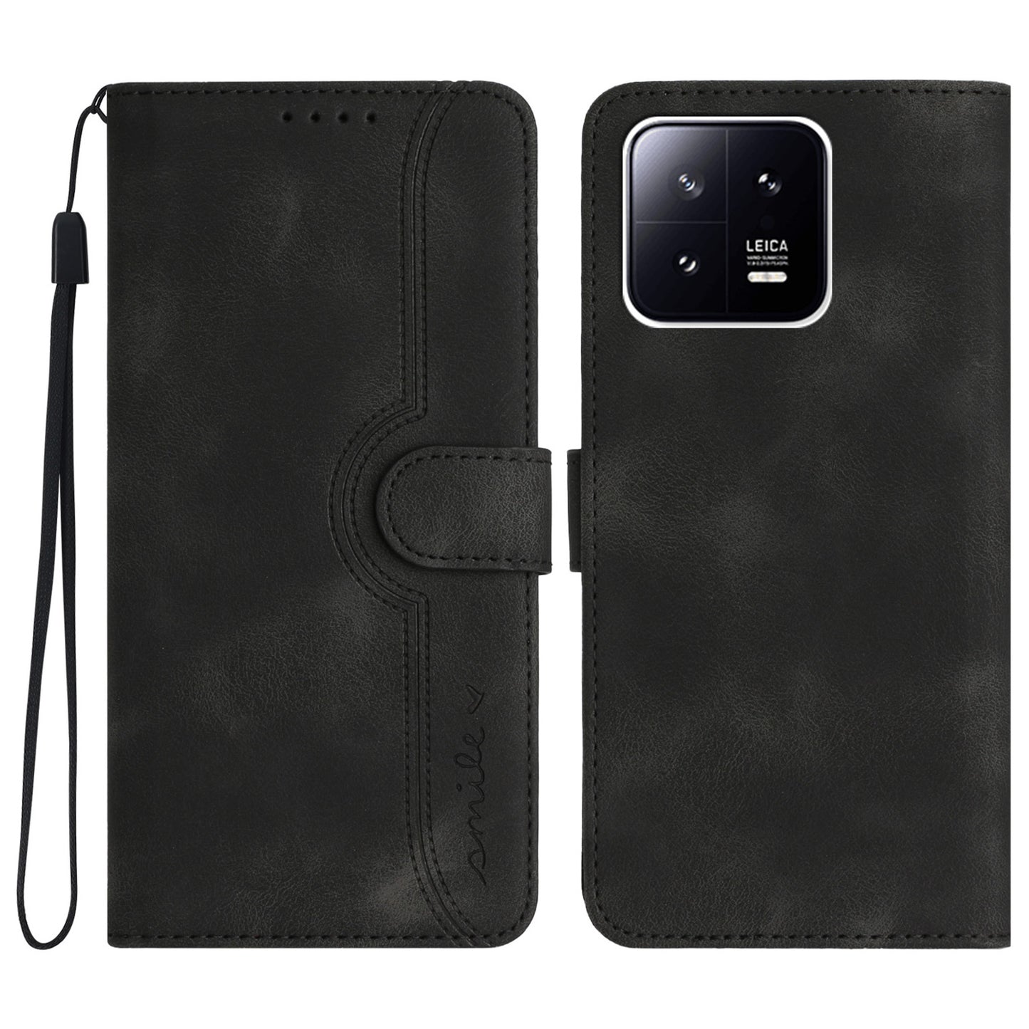 YX003 For Xiaomi 13 Pro 5G Leather Wallet Full Protection Shell Imprinted Phone Case with Stand
